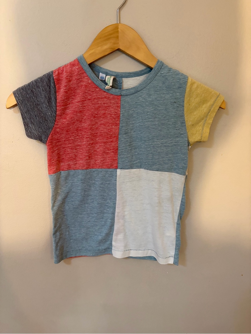 Color block Japanese kids tee